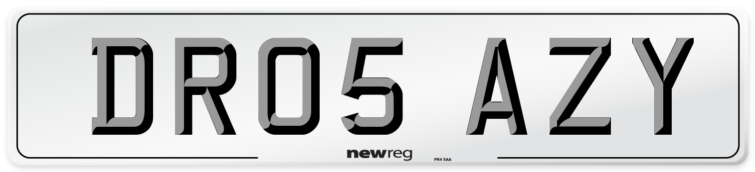DR05 AZY Number Plate from New Reg